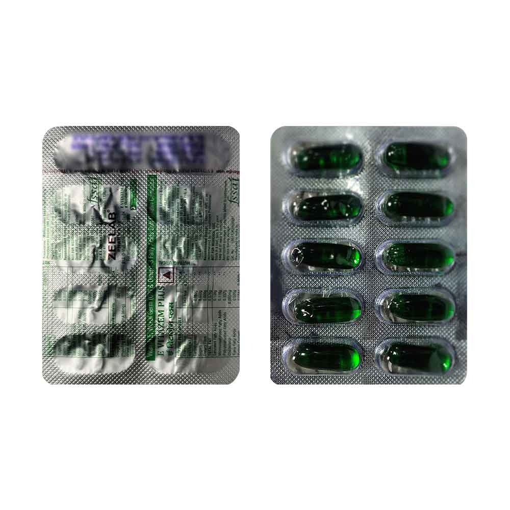E Vitazem Plus Softgel Vitamin E Capsule | Antioxidant Protection, Heart & Immunity Support