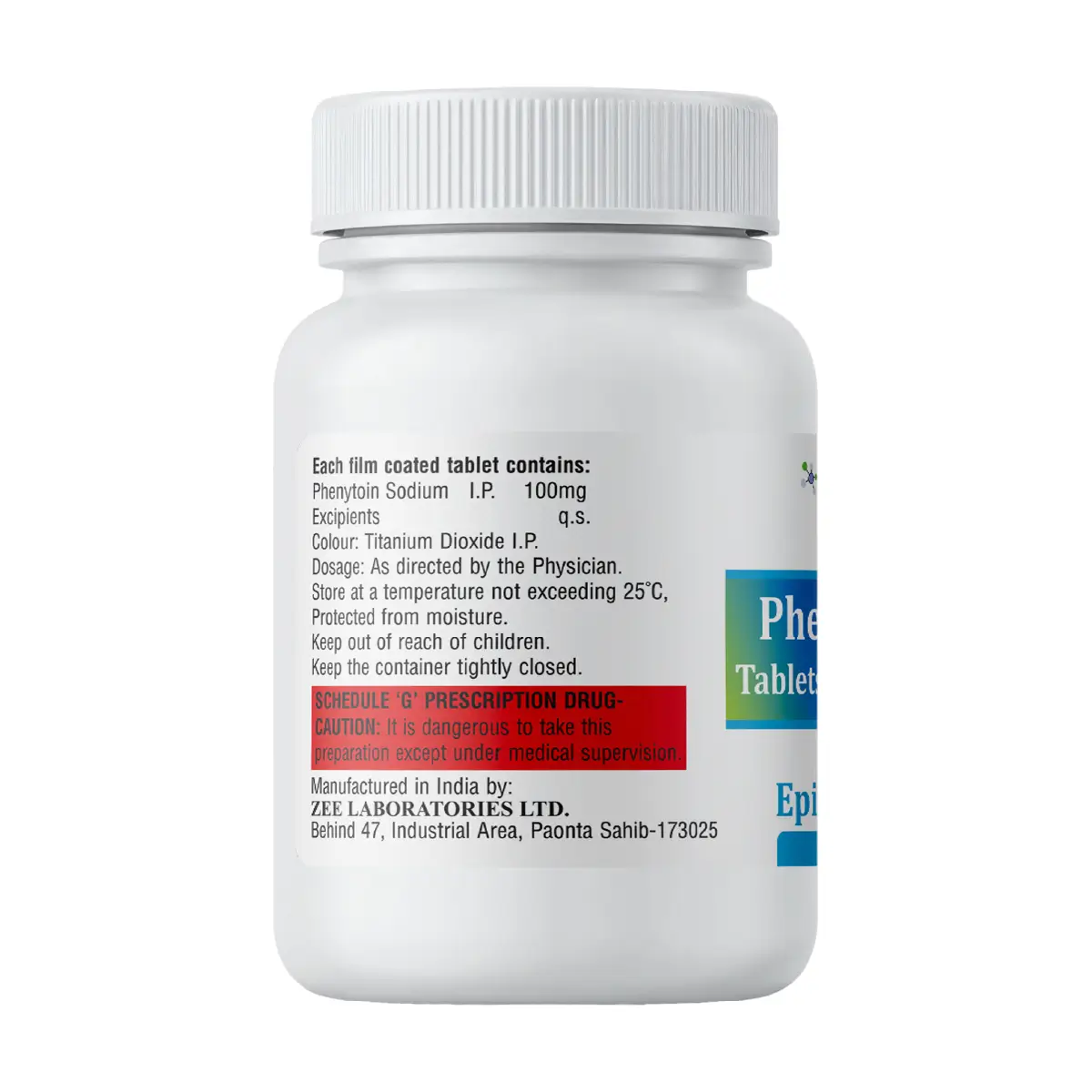 Epiok 100 | Phenytoin 100mg Tablet | 100 Tablets Bottle