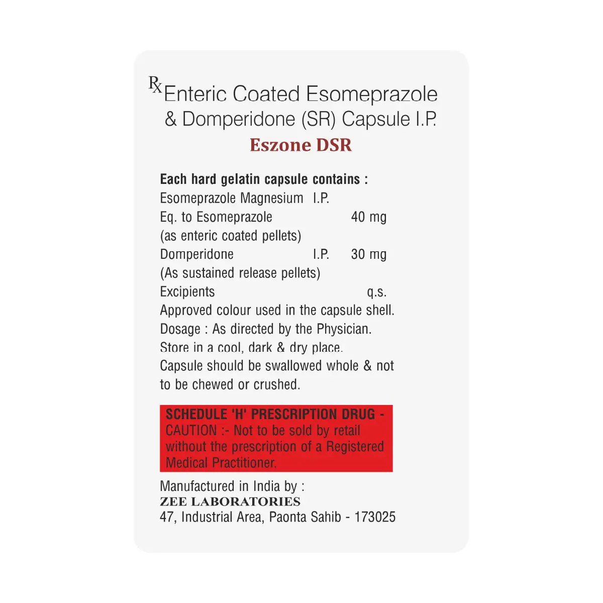 Eszone DSR Hyperacidity Capsule