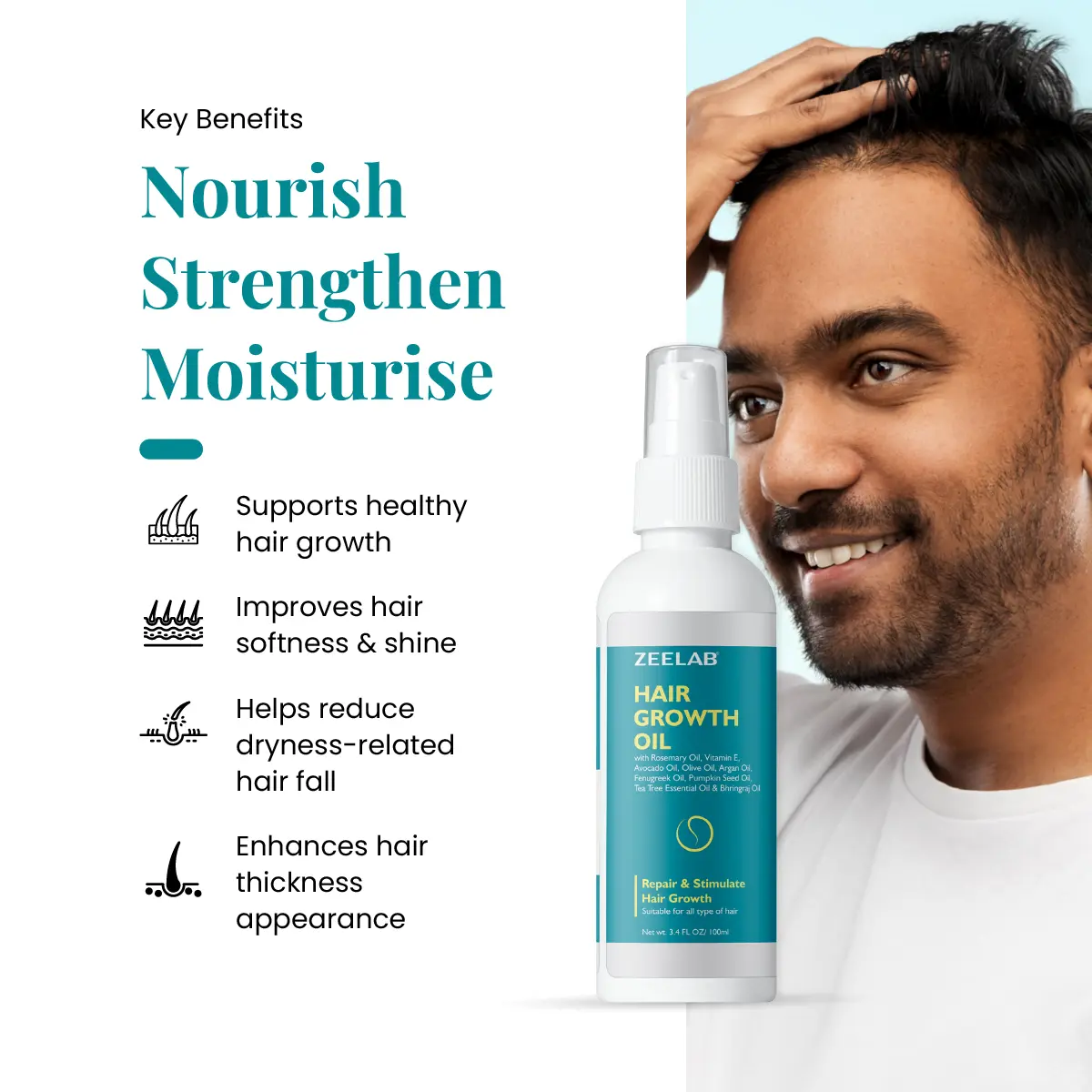 zeelab hair growth oil for nourishing and strengthening hair