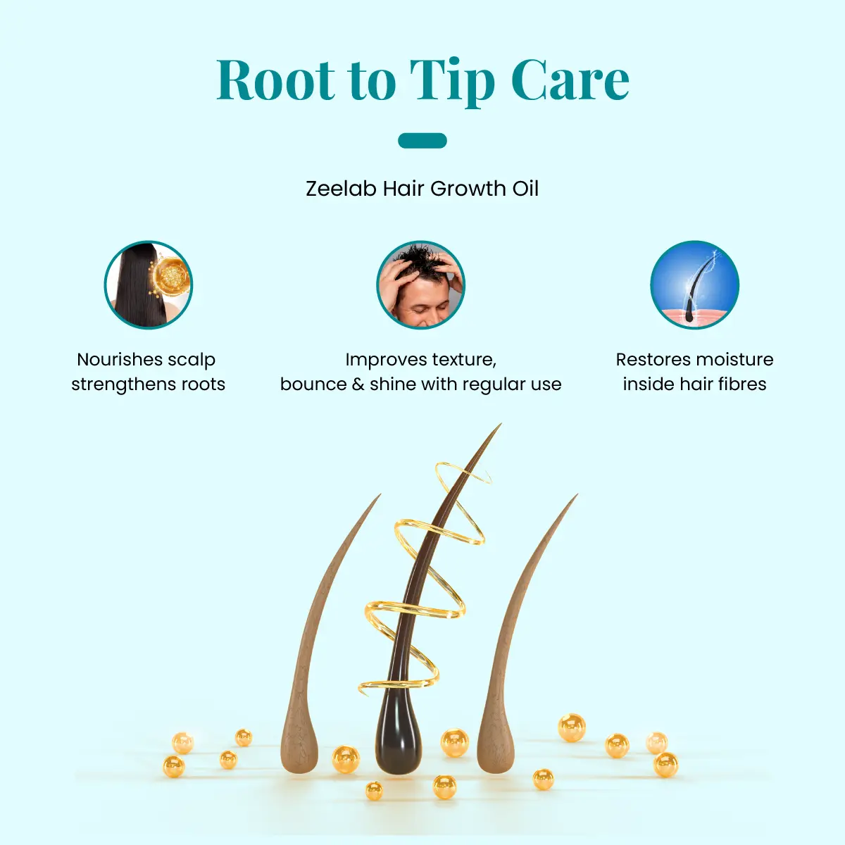 zeelab hair growth oil for root to tip hair care