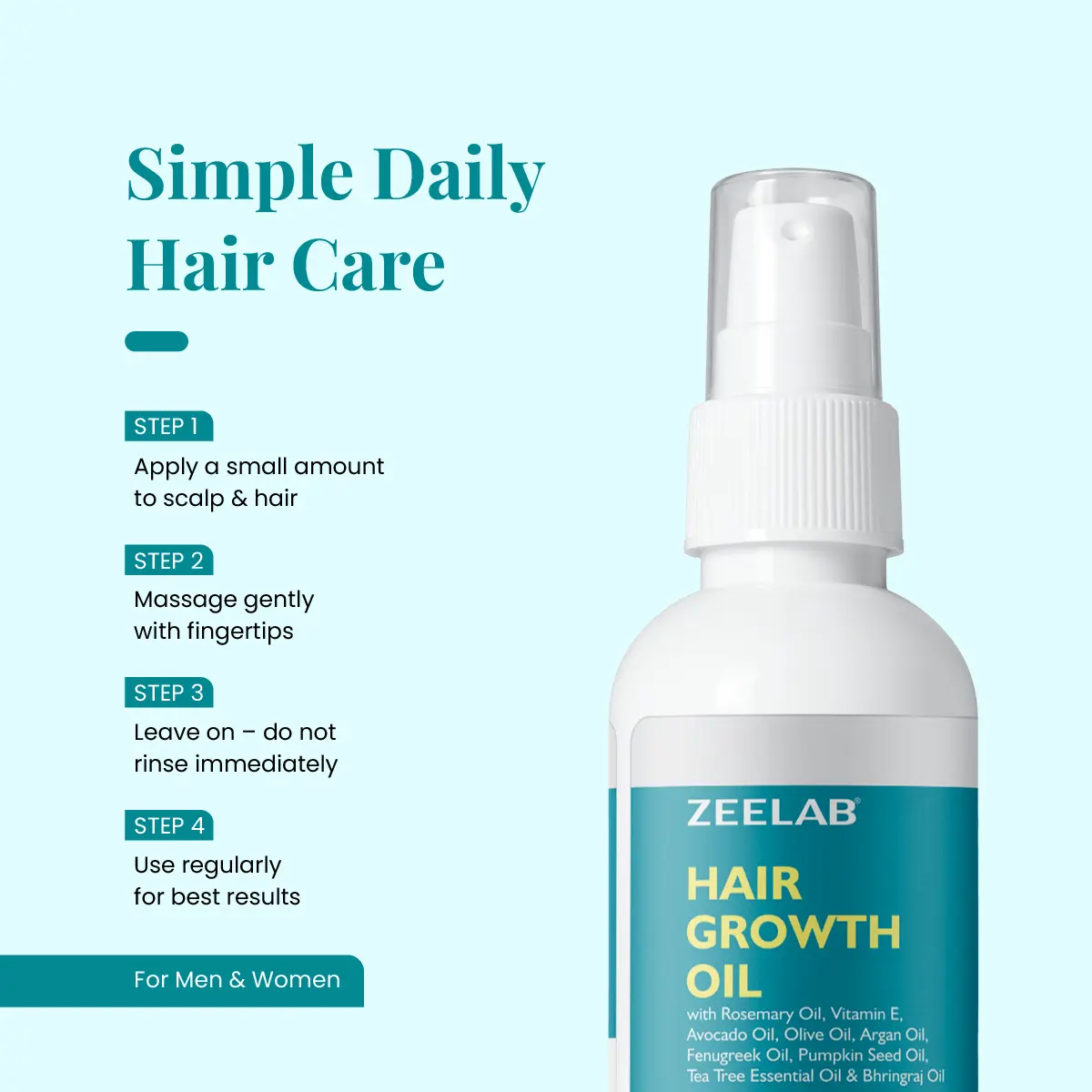zeelab hair growth oil for daily hair care