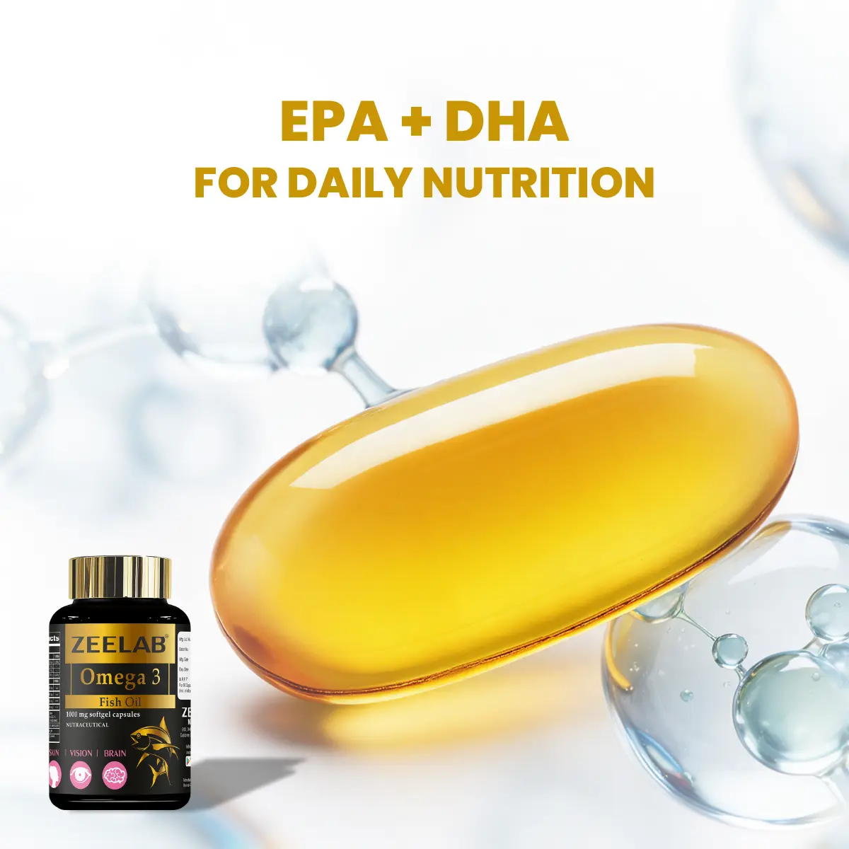 zeelab omega 3 fish oil capsules with epa and dha
