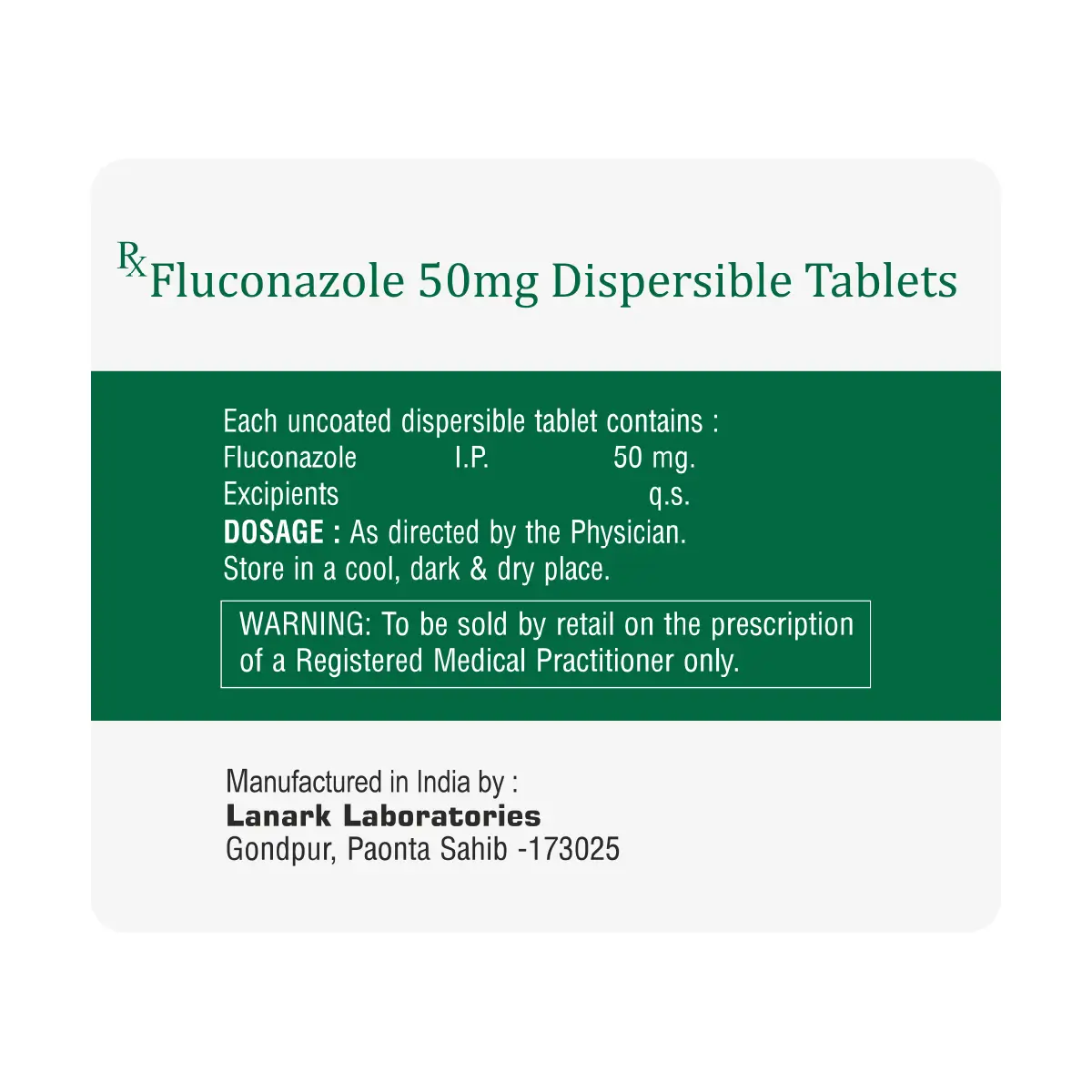 Flucozee 50 DT Antifungal Tablet