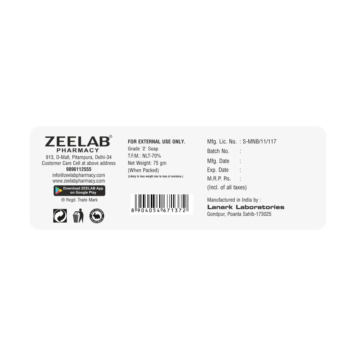 Flucozee Fluconazole Soap 
