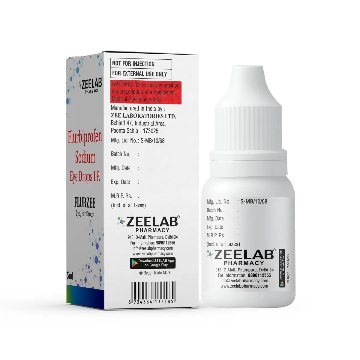Flurzee Ocular Pain Eye Drops 5 ml