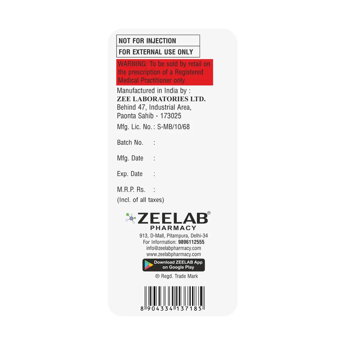 Flurzee Ocular Pain Eye Drops 5 ml