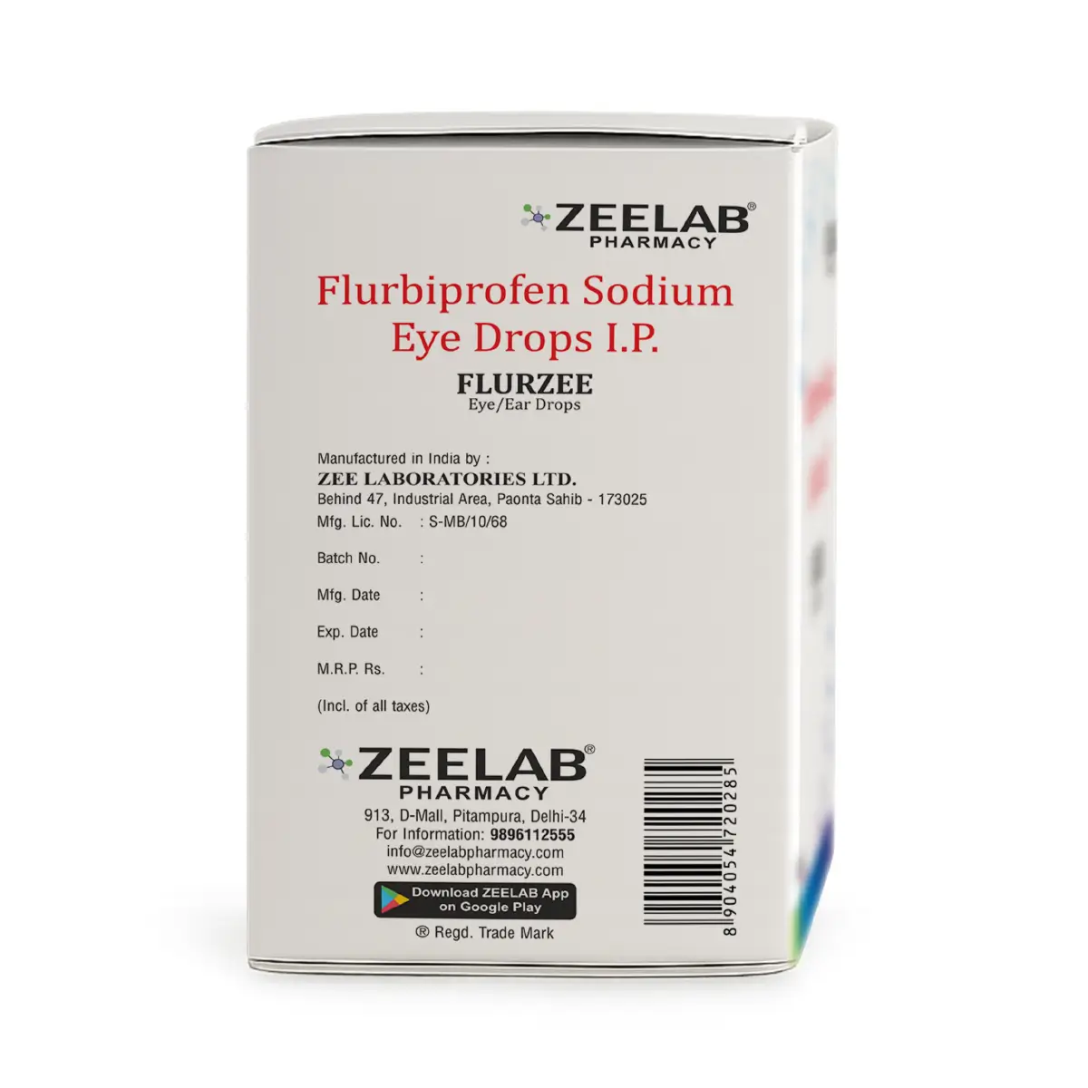 Flurzee Ocular Pain Eye Drops 5 ml