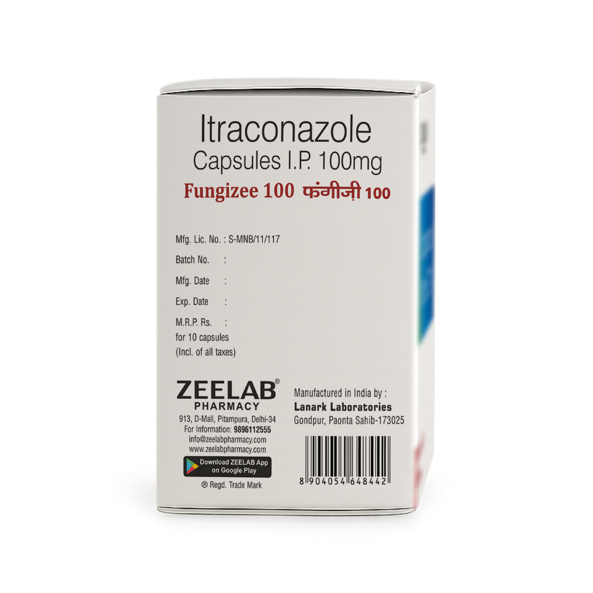fungizee 100 capsule 10 strip 2