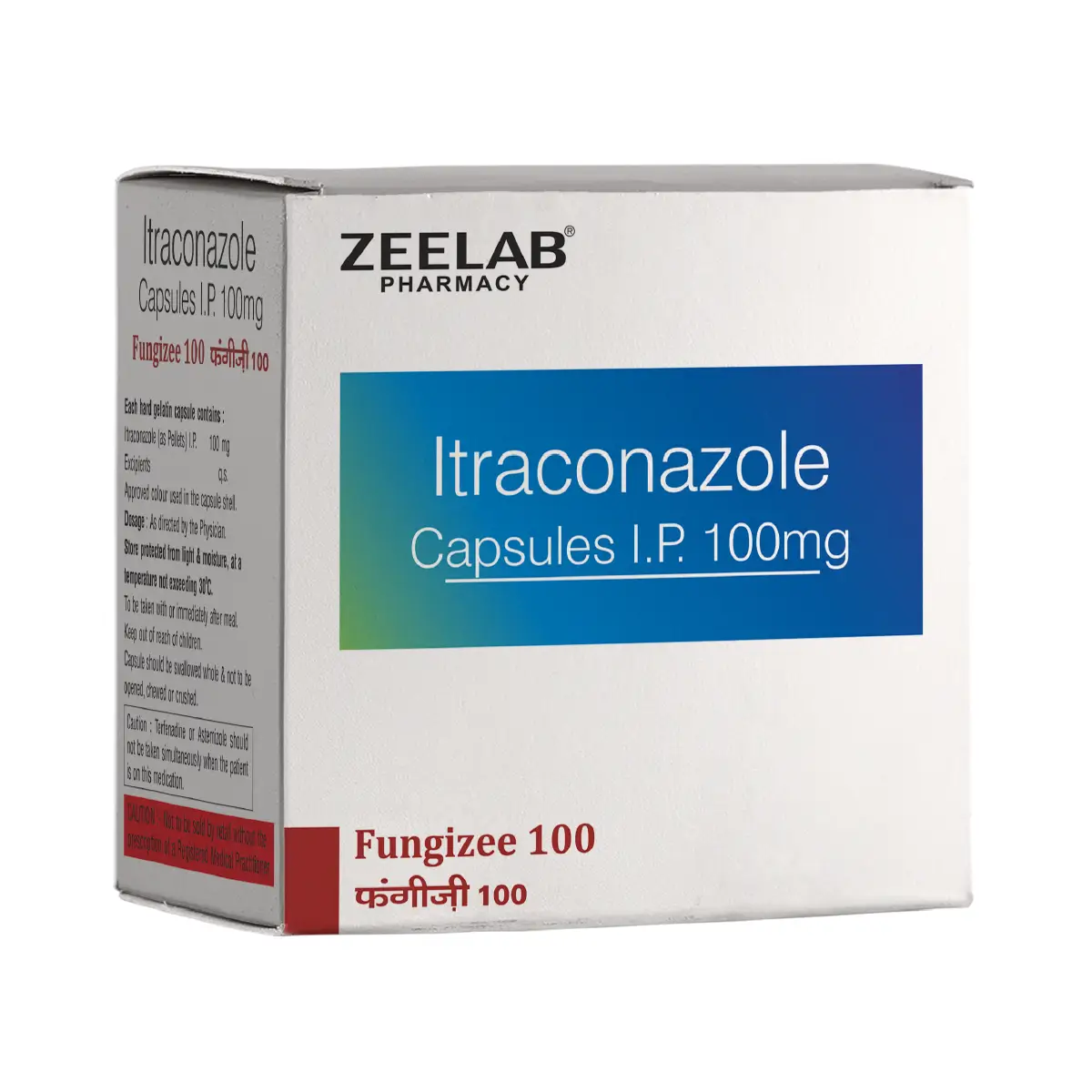 Fungizee 100 | Itraconazole 100mg Capsule | Strip of 10 Capsules