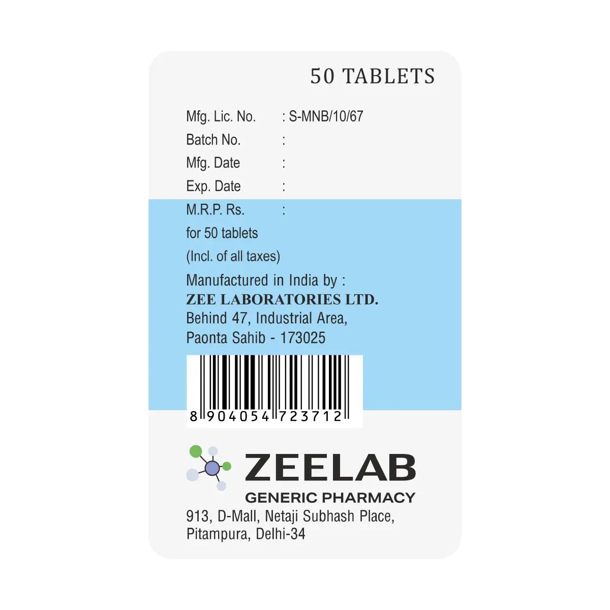 Glyrate Nitroglycerin 6.4mg Tablet