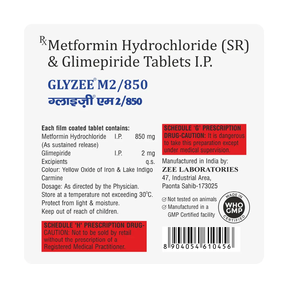 Glyzee M2 850 Tablet