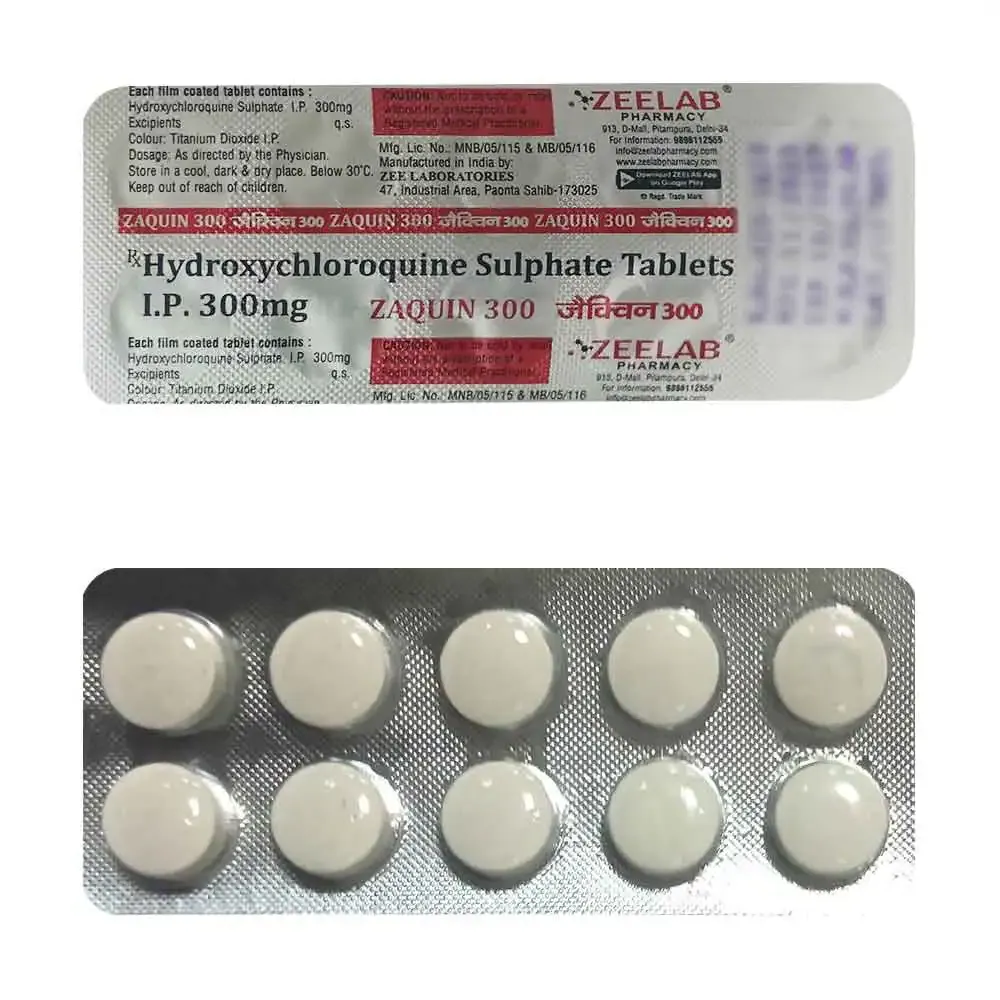 ZAQUIN 300 | Hydroxychloroquine 300mg Tablet | Strip of 10 Tablets