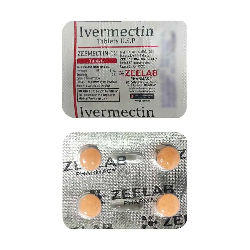 Zeemectin 12 | Ivermectin 12mg Tablet | Strip of 4 Tablets