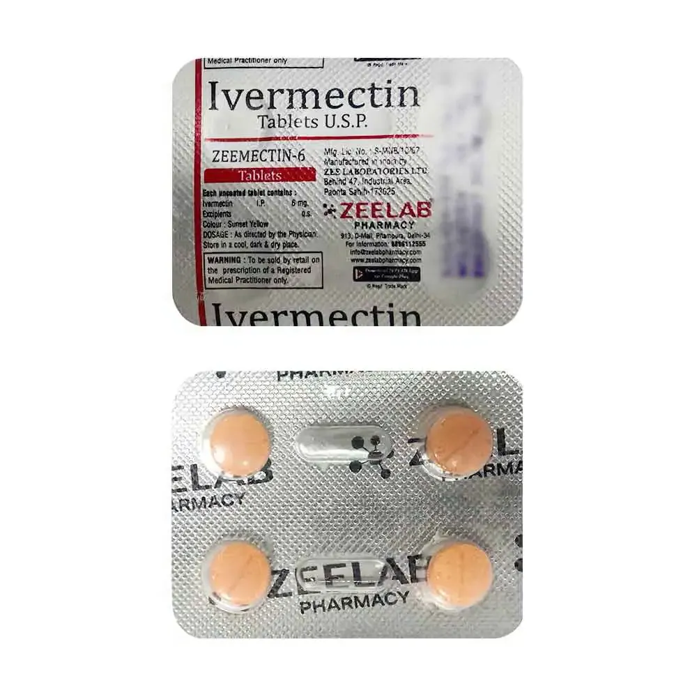 Zeemectin 6 | Ivermectin 6mg Tablet | Strip of 4 Tablets