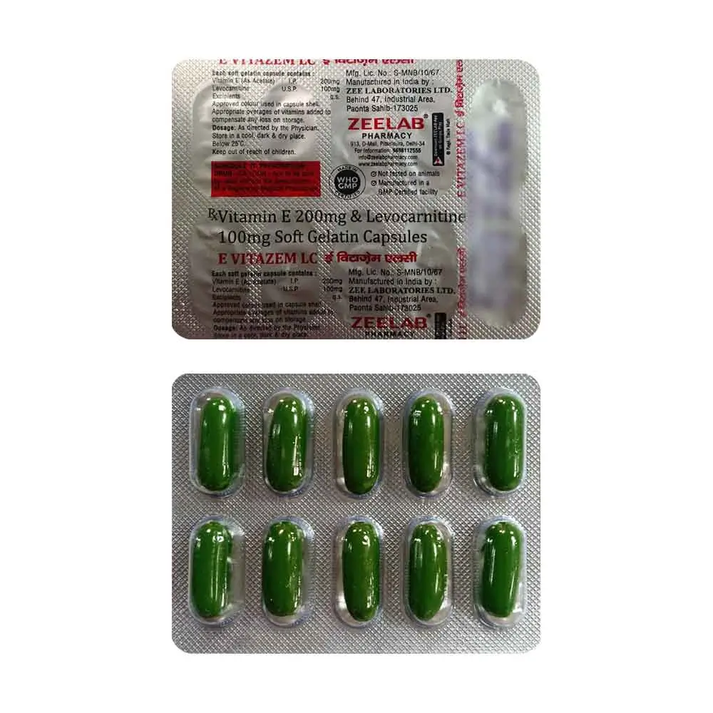 E Vitazem LC Soft Gel Capsule | Helps Boost Energy, Reduce Fatigue & Support Immunity