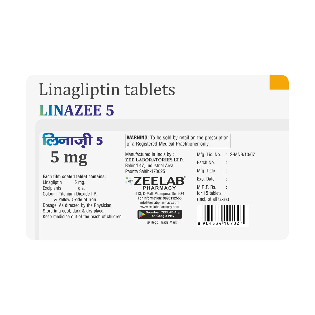 Linazee 5 Tablet