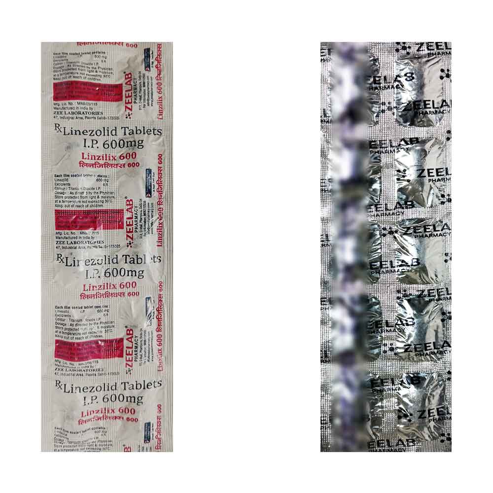 Linzilix 600 | Linezolid 600mg Antibiotic Tablet | Strip of 10 Tablets