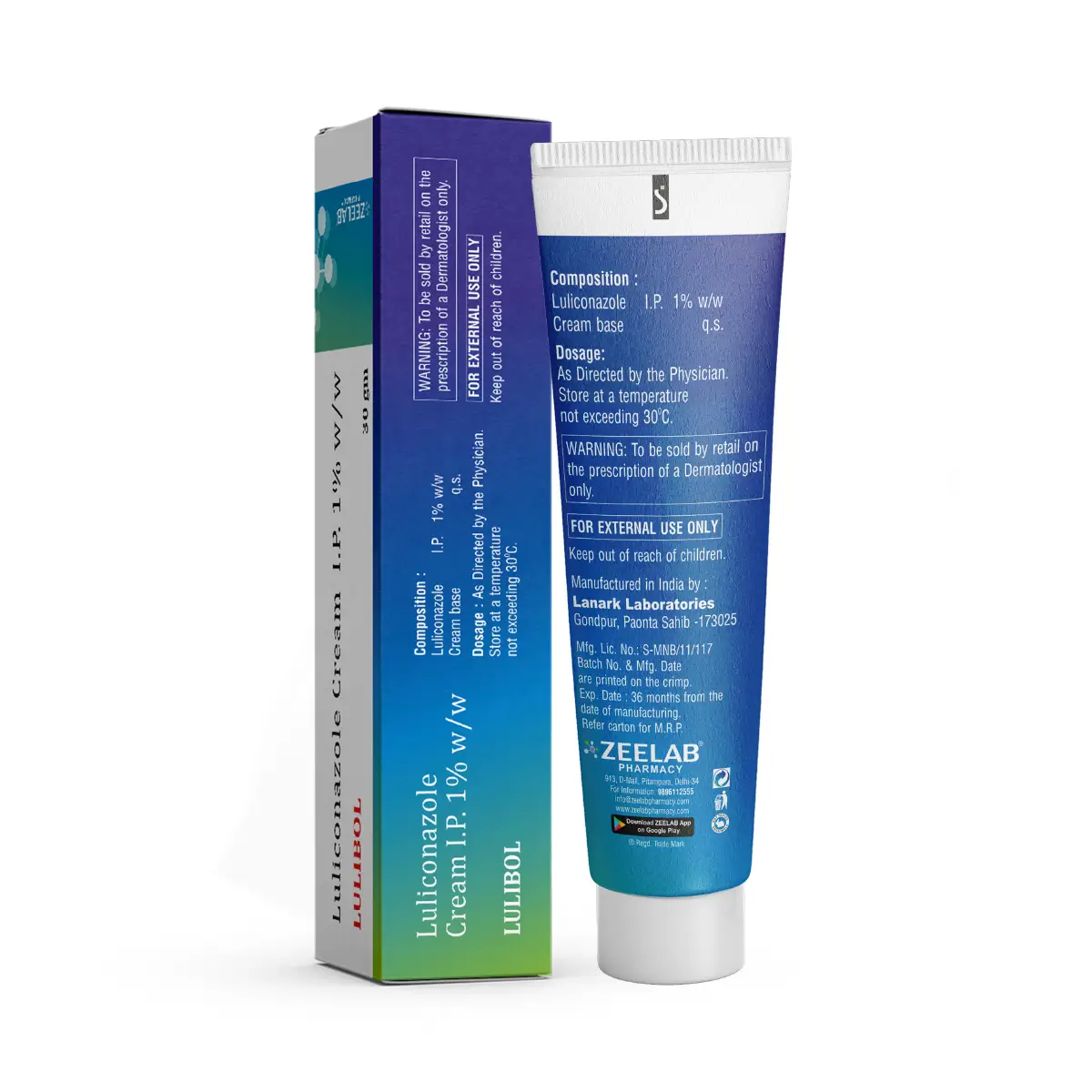 Lulibol Luliconazole 1% Cream | Fights Fungal Skin Infections & Relieves Itching