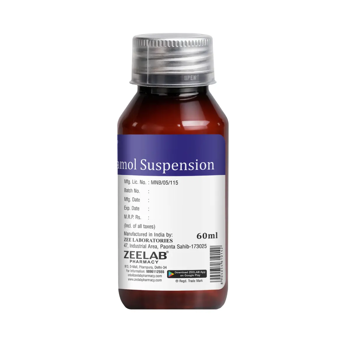 Mef Plus Suspension | Mefenamic Acid 50mg + Paracetamol 125mg Suspension