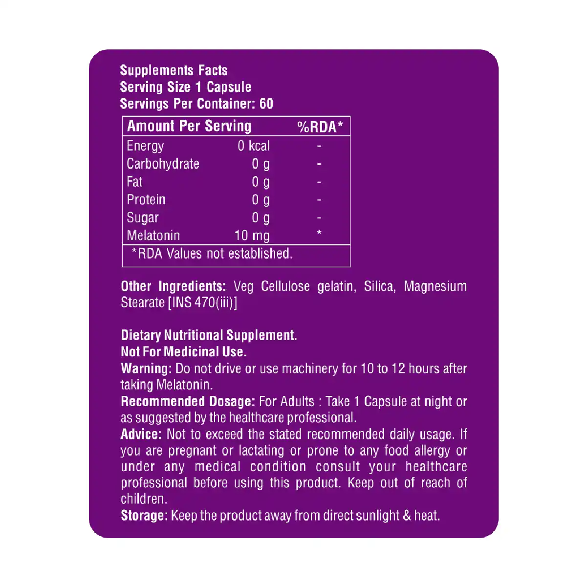 Melatonin 10mg Capsule