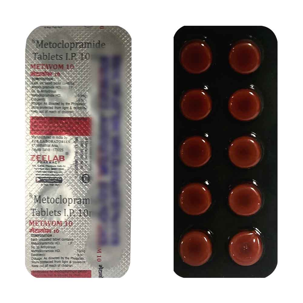 Metavom 10 | Metoclopramide 10mg Tablet | Strip of 10 Tablets