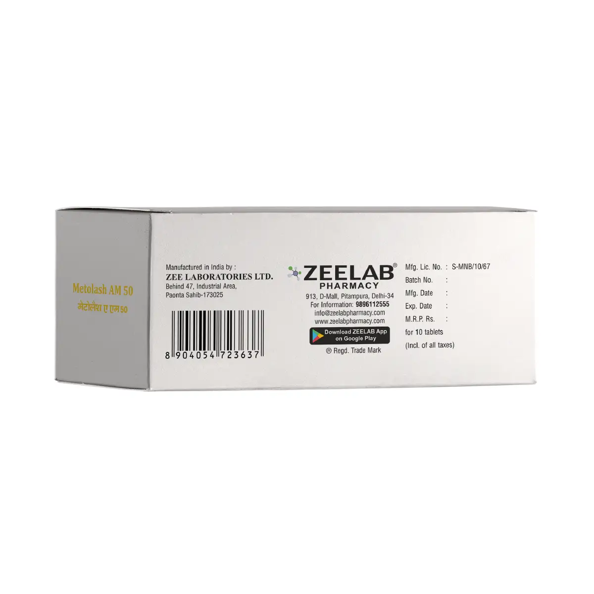 Metolash AM 50 Tablet