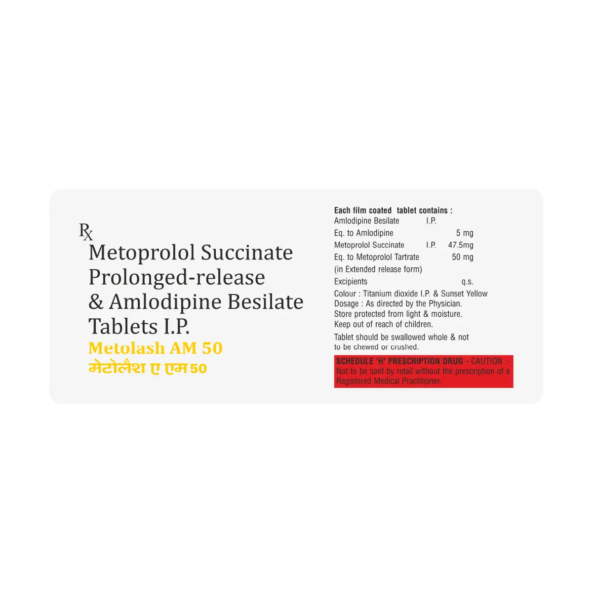 Metolash AM 50 Tablet
