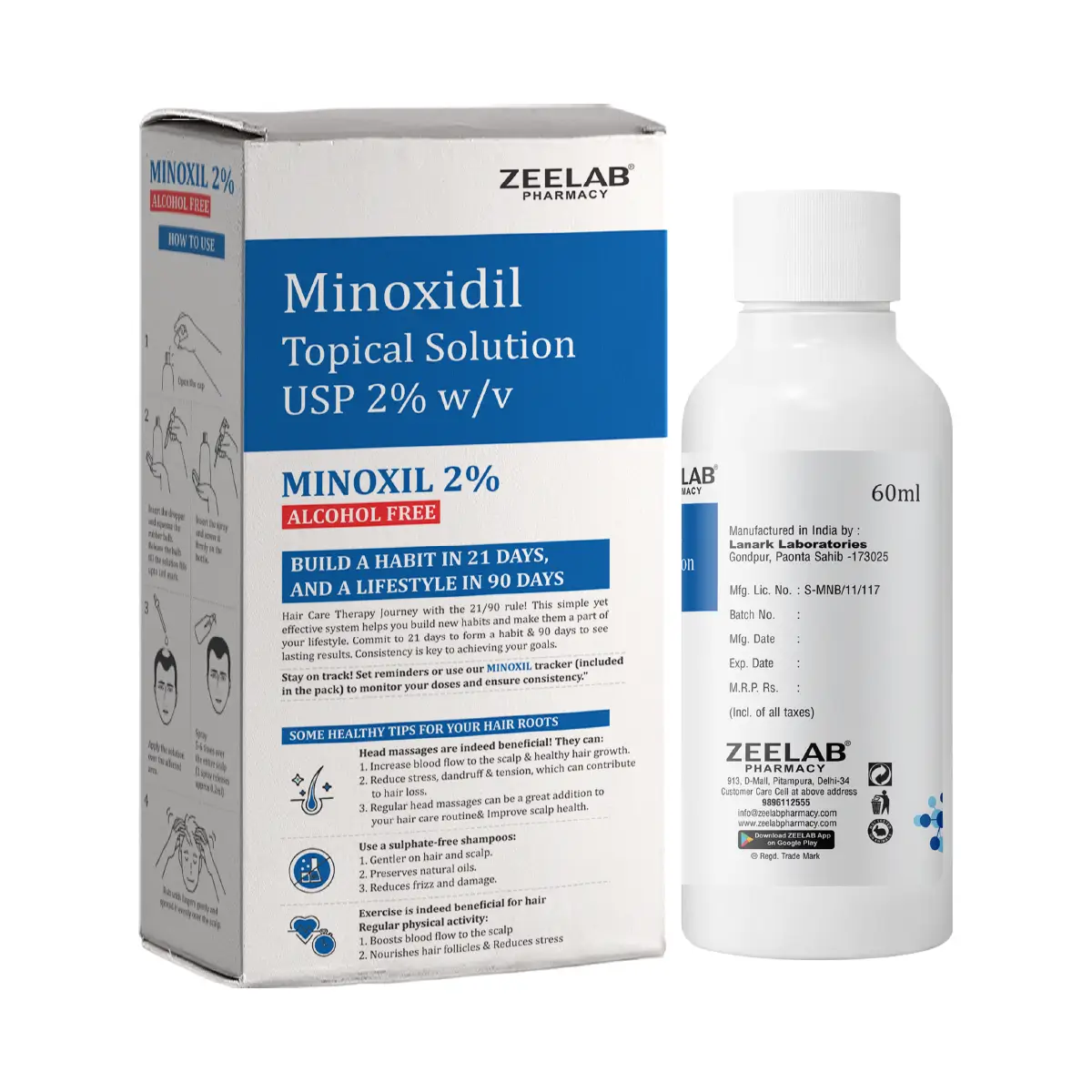 Minoxil 2% Alcohol Free Solution