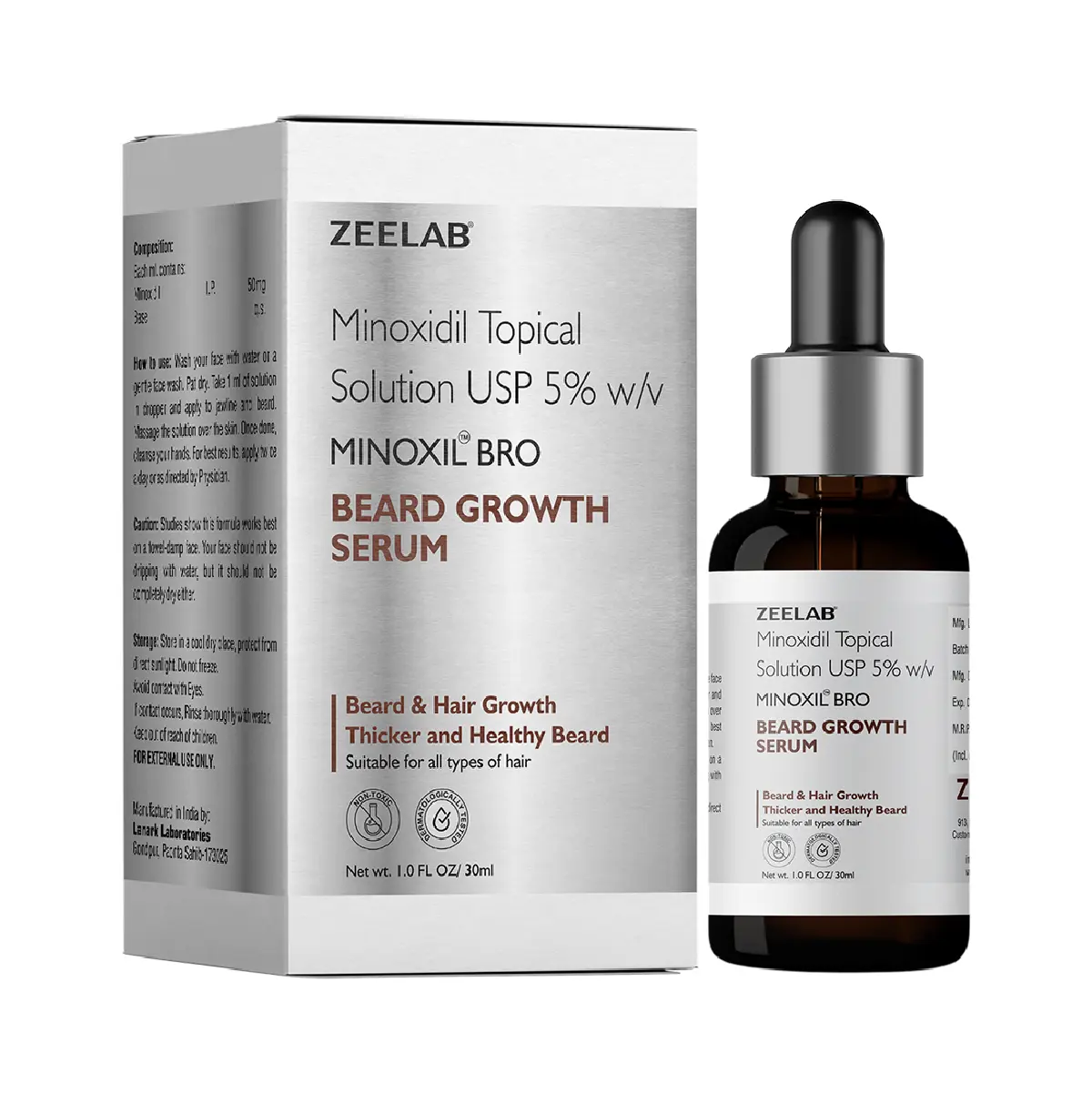 Minoxil Bro Beard Growth Serum 30ml | Patchy & Uneven Beard Growth Solution