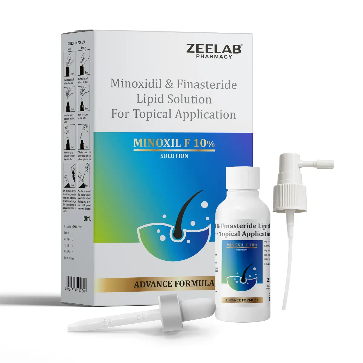 Minoxil F 10% Topical Solution | For Hair Growth 