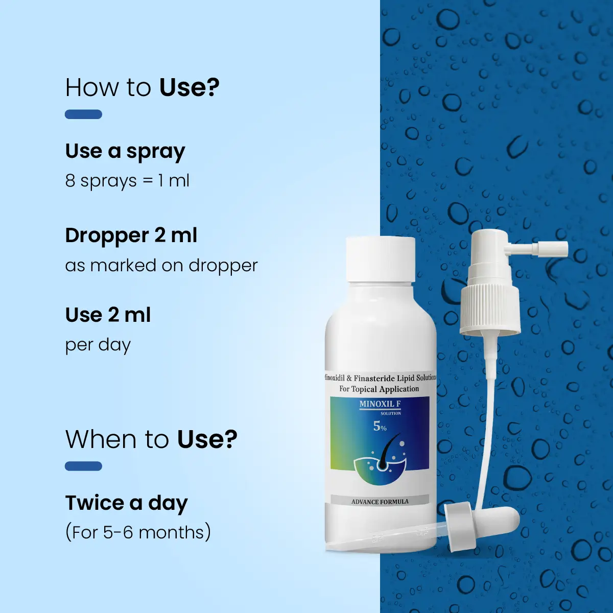 Minoxil F 5% Topical Solution | For Hair Growth