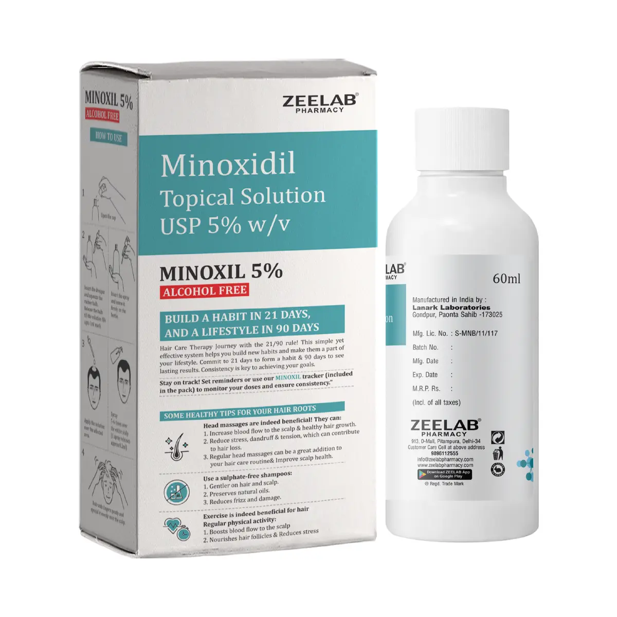 Minoxil Minoxidil 5% Alcohol Free Solution