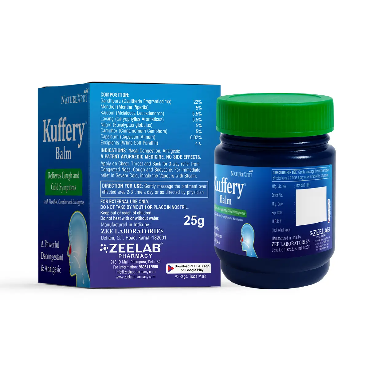 NatureXprt Kuffery Balm 25 gm | For Cough & Cold