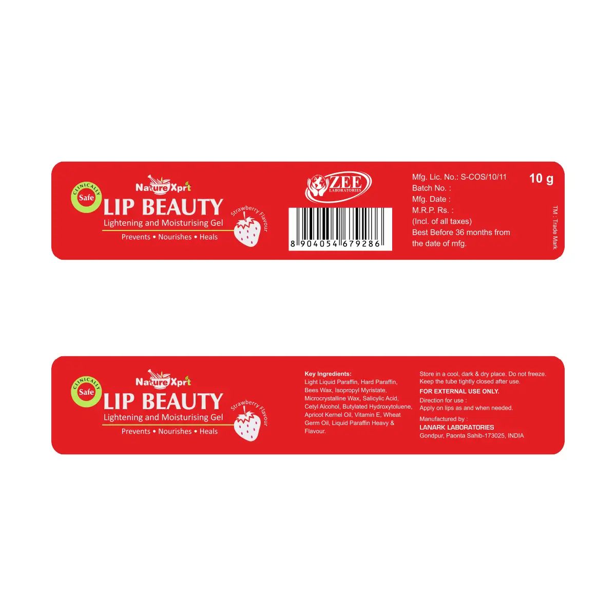 NatureXprt Lip Beauty Strawberry Flavour | Lip Balm For Men And Women