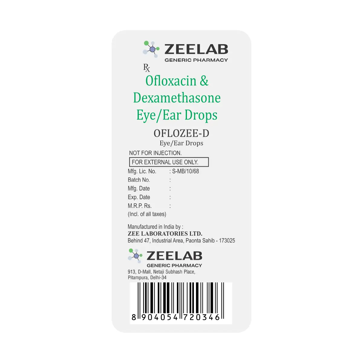 Oflozee D Eye Drops