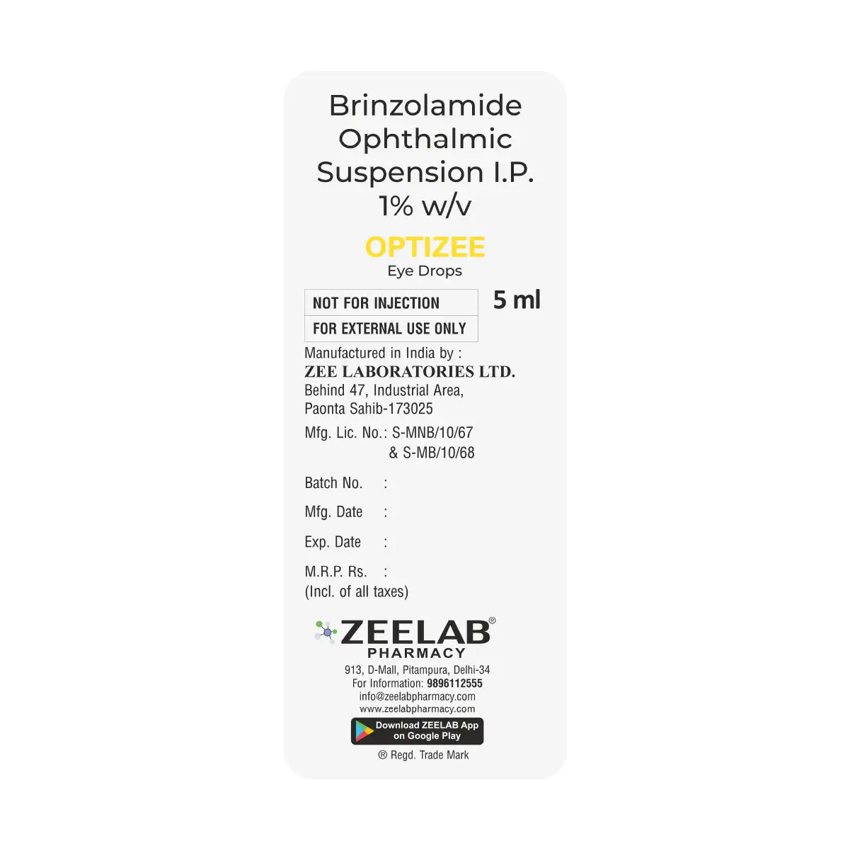 Optizee Eye Drop