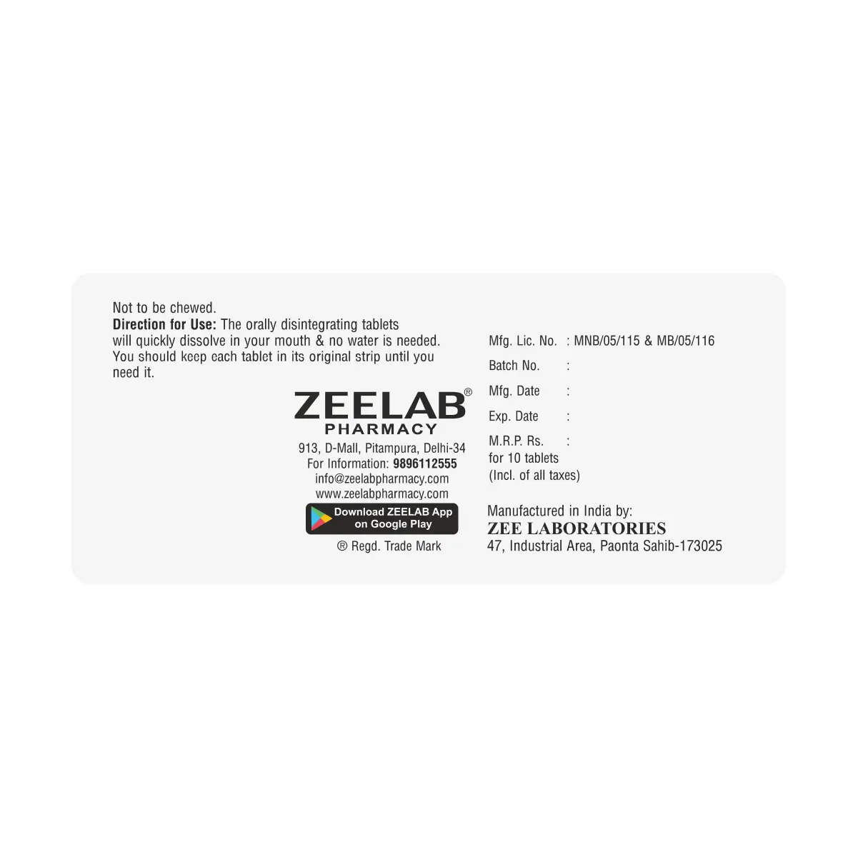 Pantoride 20 | Pantoprazole 20mg Tablet | Strip of 30 Tablets
