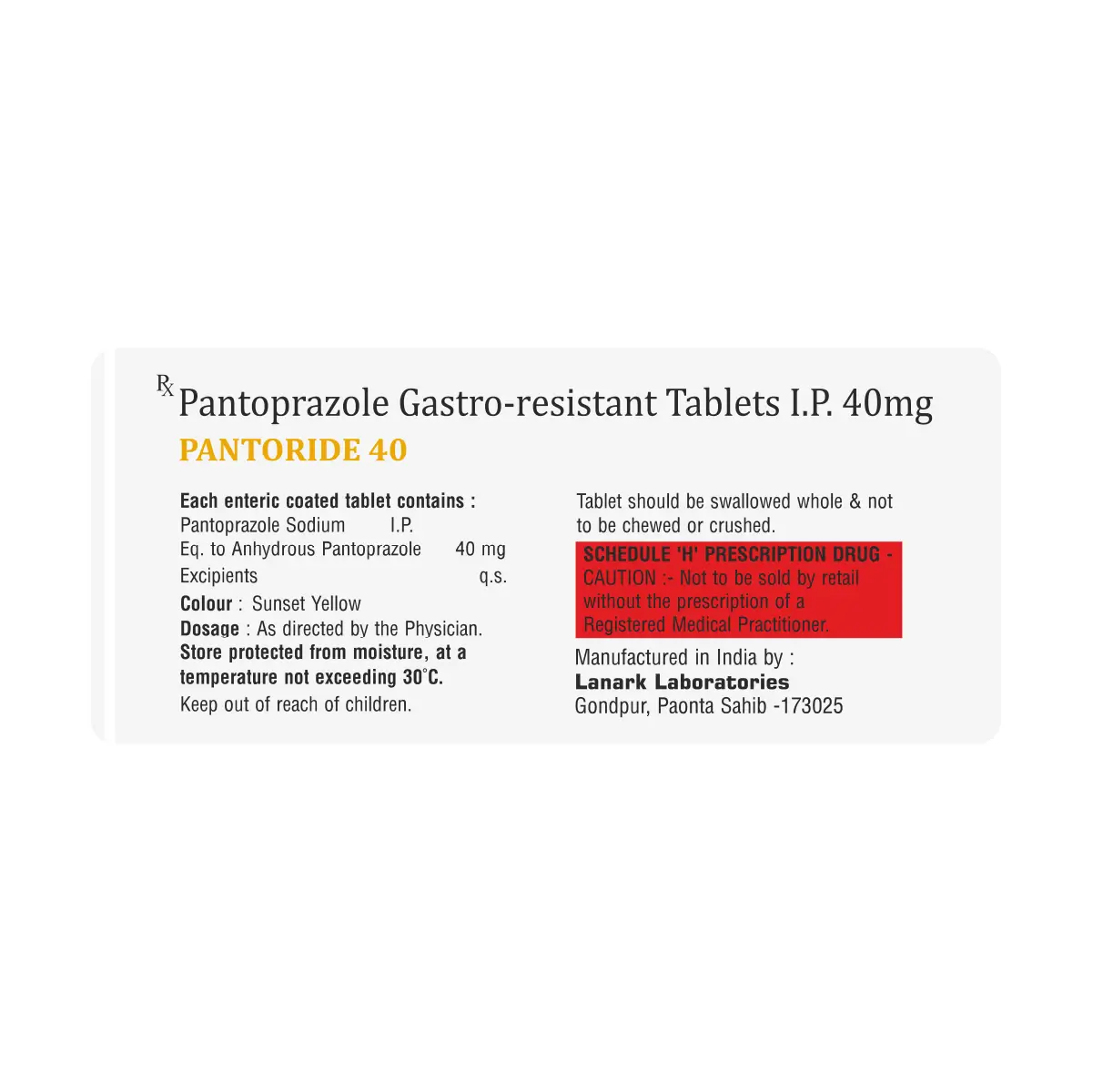 Pantoride 40 Tablet