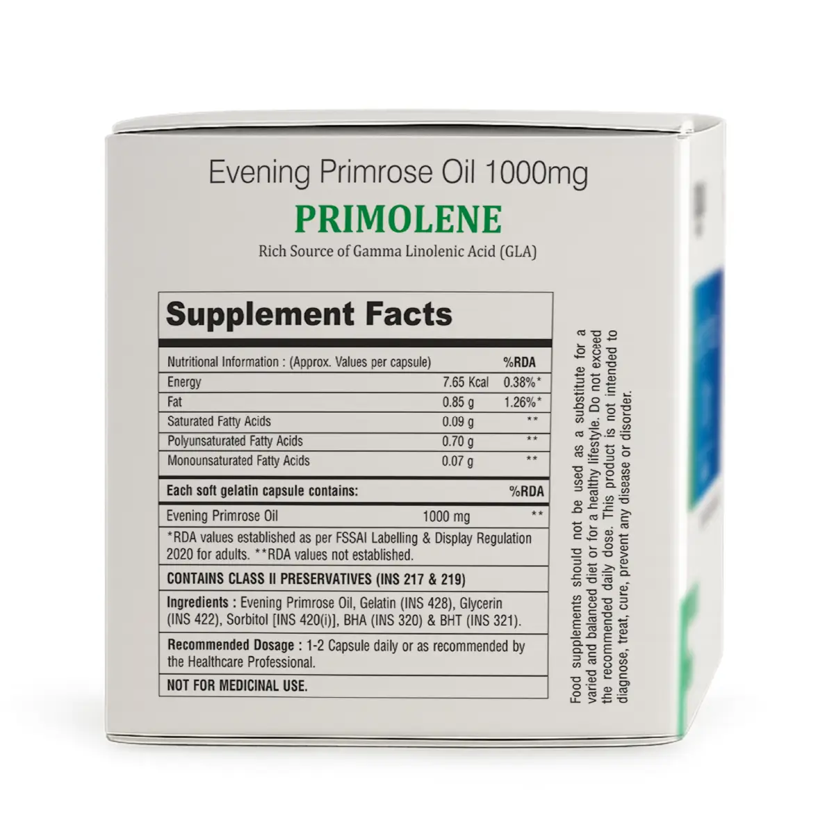 Primolene Women's Evening Primrose Oil Softgels Capsules