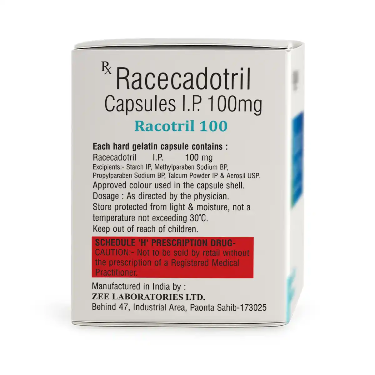 Racotril 100 Capsule | Racecadotril 100mg Capsule | Strip of 10 Capsules