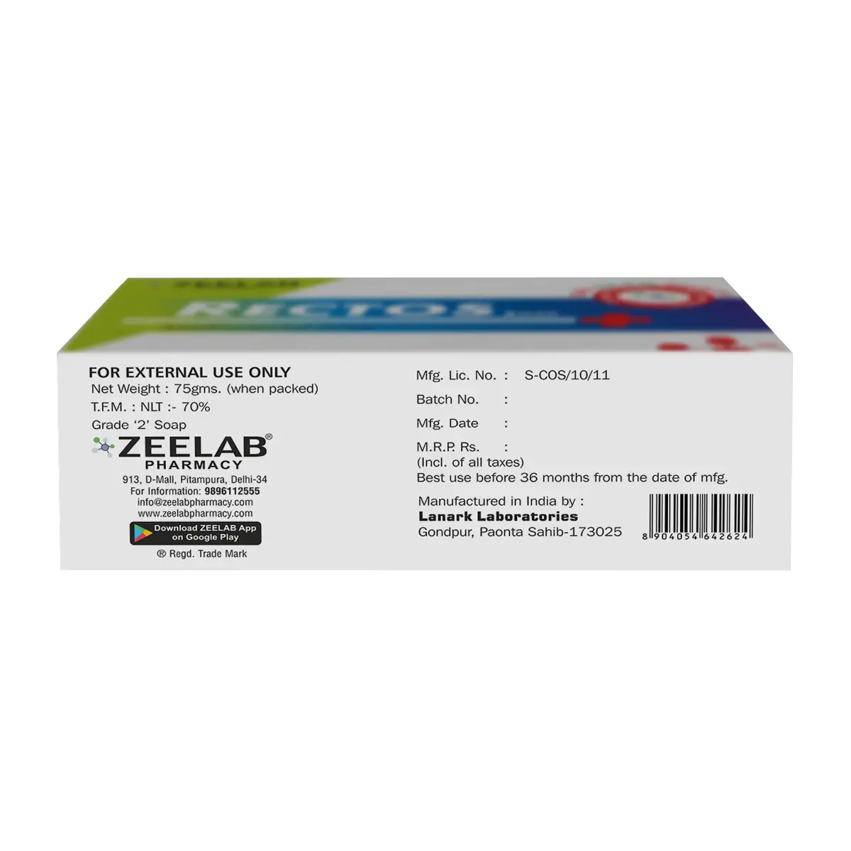 Rectos Antibacterial Soap | For Daily Cleansing & Germ Protection