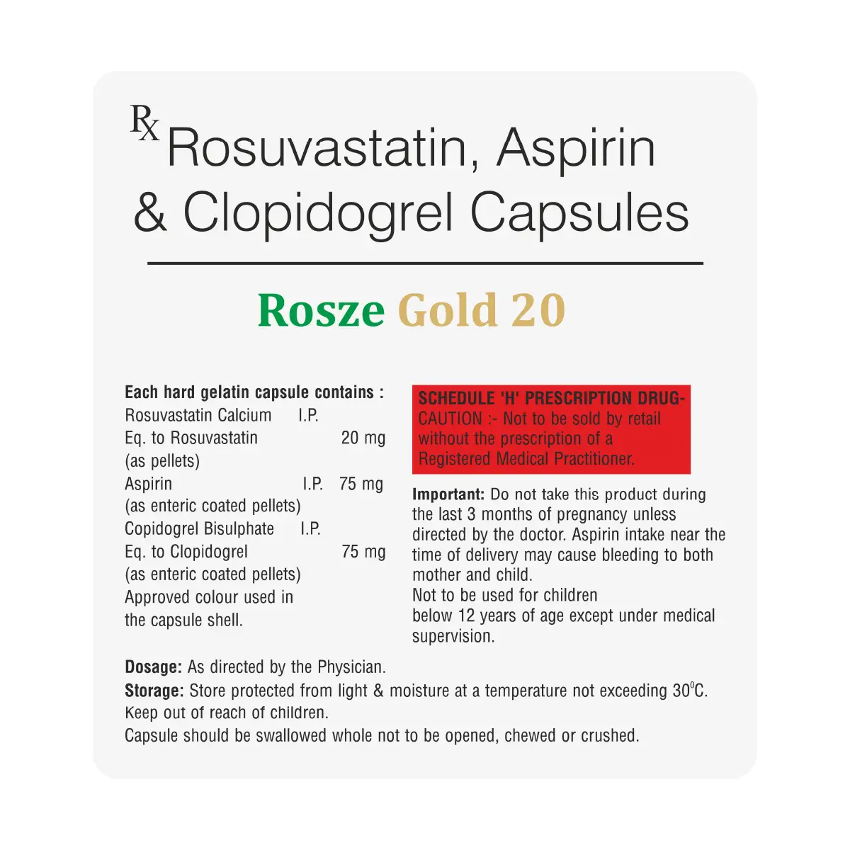 Rosze Gold 20 Capsule