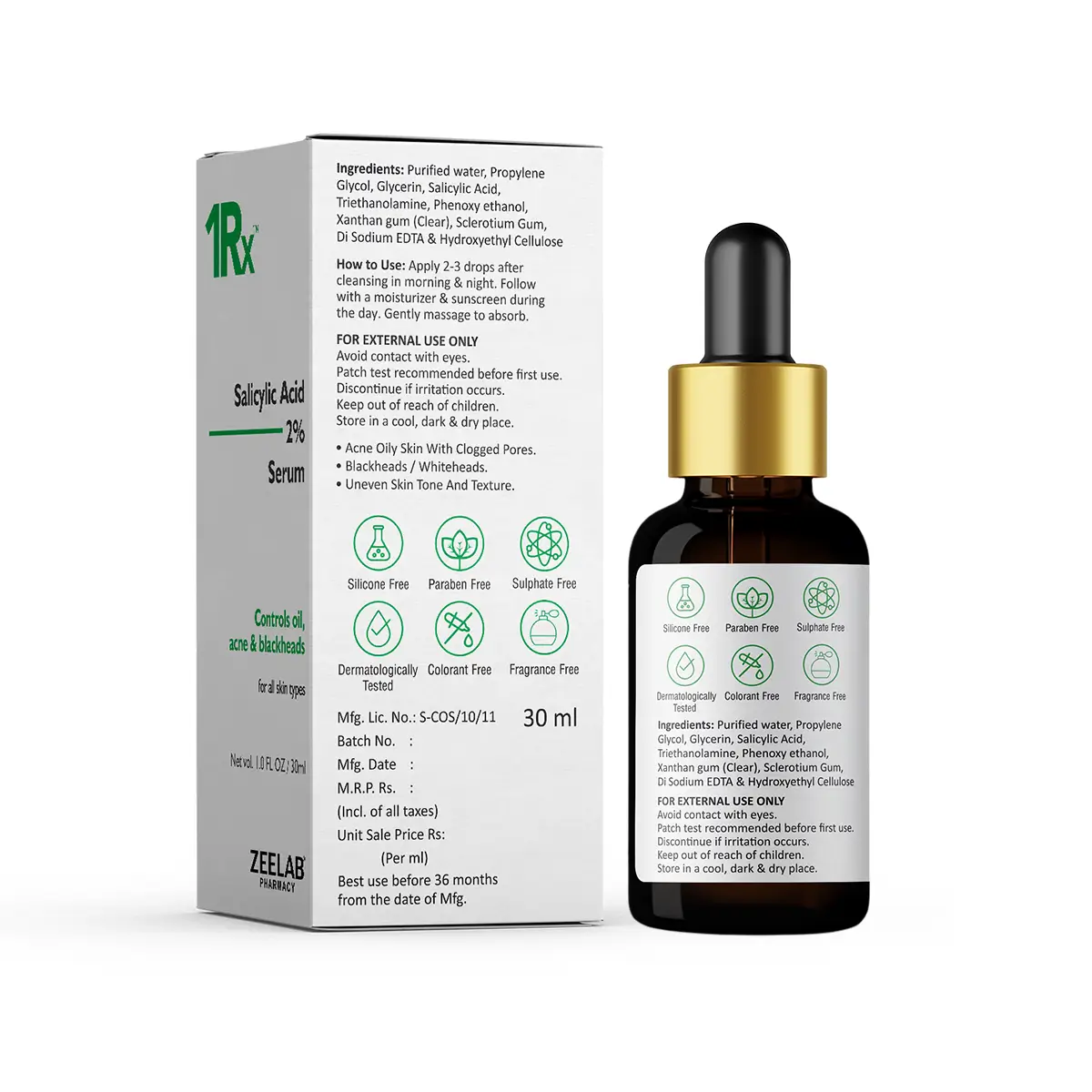 1RX Salicylic Acid 2% Face Serum