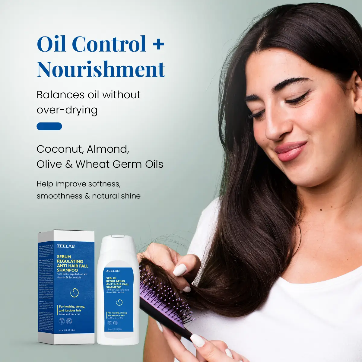 Zeelab Sebum Regulating Anti Hair Fall Shampoo 240ml