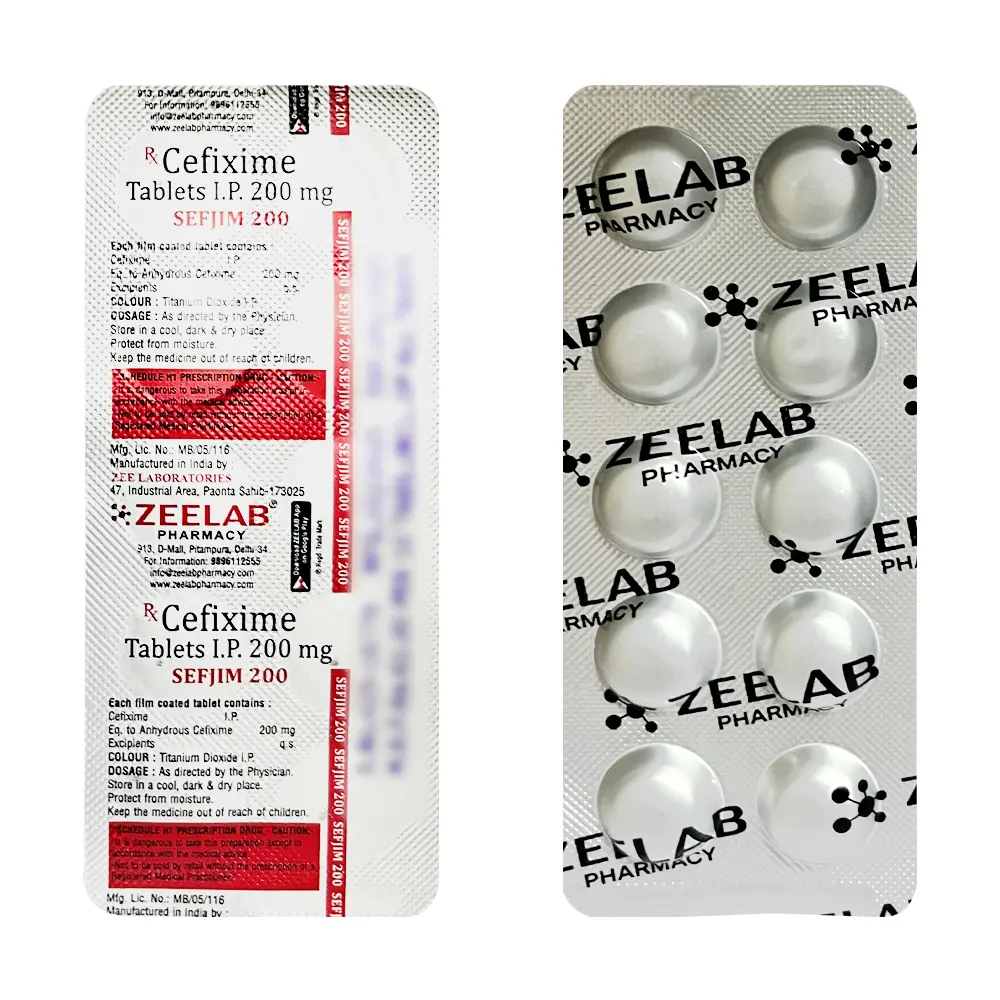 Sefjim 200 | Cefixime 200mg Tablet | Strip of 10 Tablets