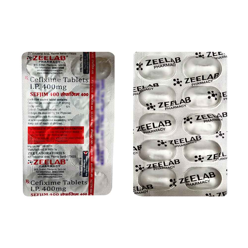 Sefjim 400 | Cefixime 400mg Tablet | Strip of 10 Tablets
