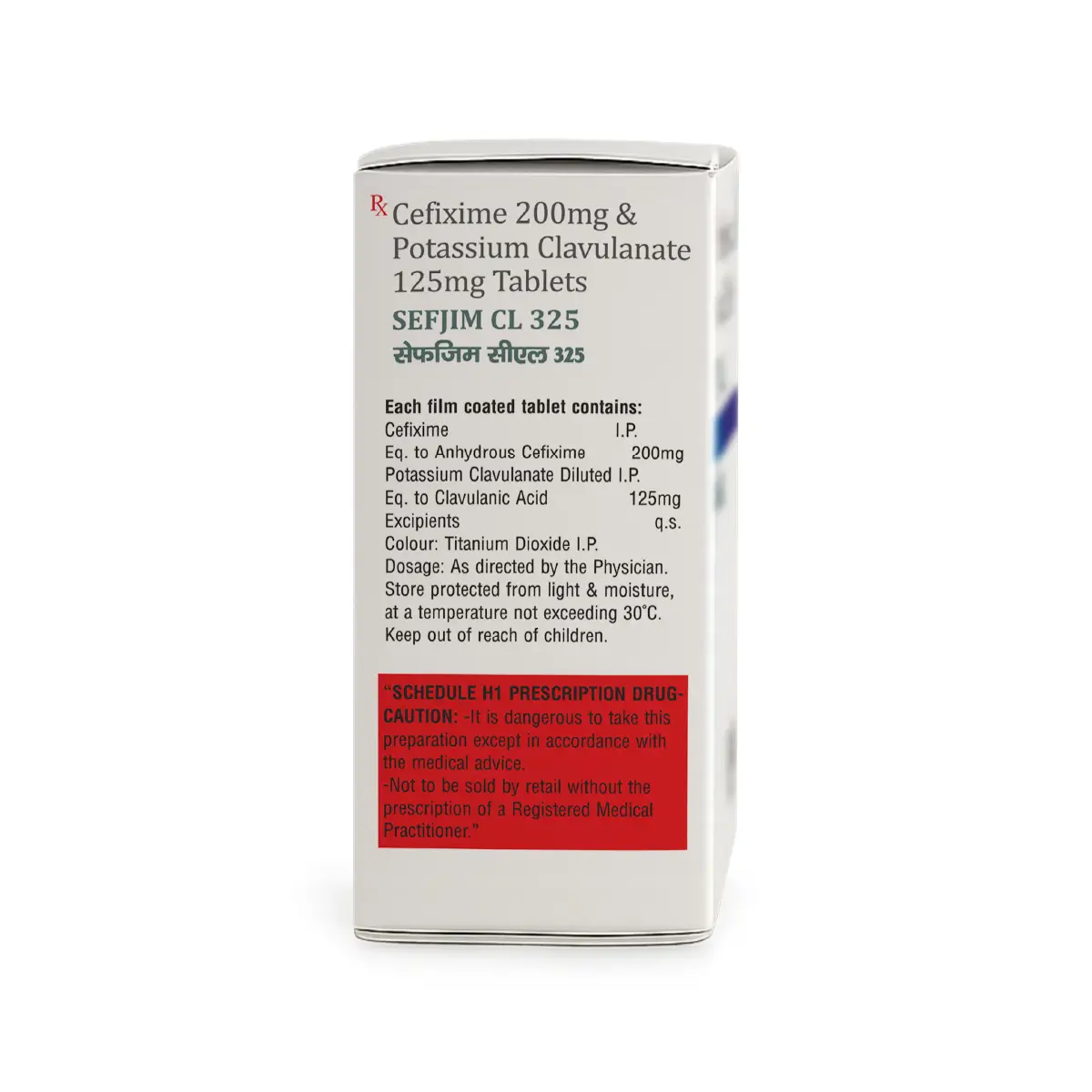 Sefjim CL 325 | Cefixime 200mg + Clavulanic Acid 125mg Antibiotic Tablet | Strip of 10 Tablets