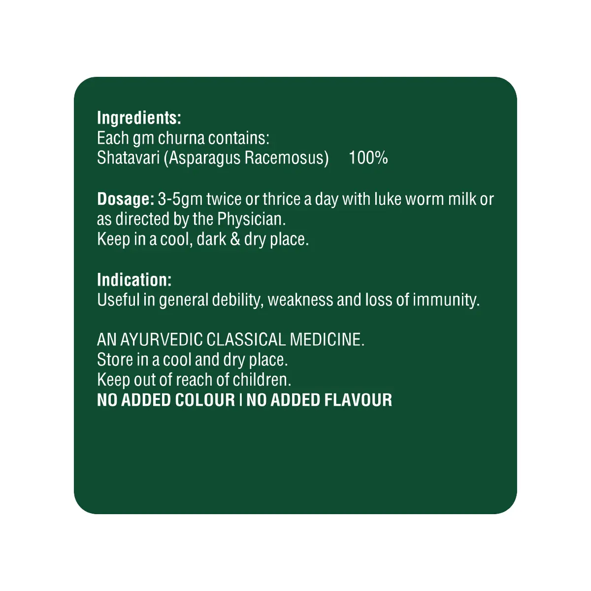 Zeelab Shatavar Churna 100gm