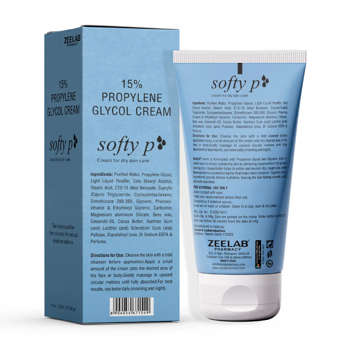 Softy P Cream | 15% Propylene Glycol Cream for Dry Skin